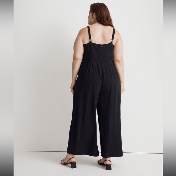 Madewell Plus Square Neck Wide Leg Sleeveless Jumpsuit - Picture 4 of 4